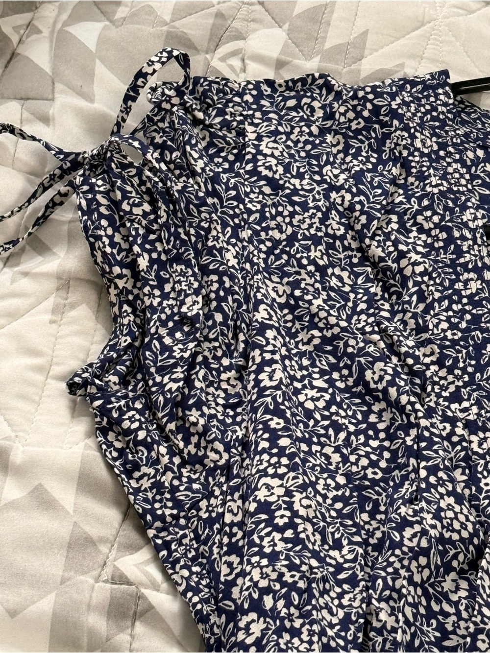 Ralph Lauren Navy and White Floral Midi Dress - Picture 4 of 5